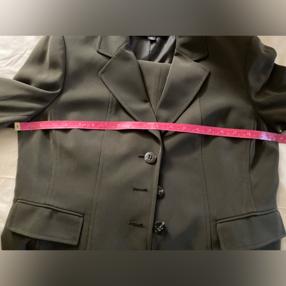 Women's KASPER 2PC Olive Pants Suit 12P NWT - Picture 11 of 13